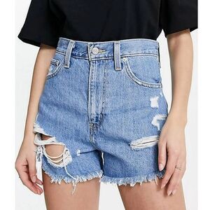 Levi's High Rise Distressed Mom Shorts Women's Size 27